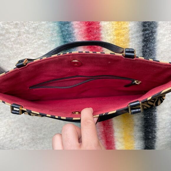 Kate Spade 90s Vintage Animal Print Handbag - Picture 6 of 11